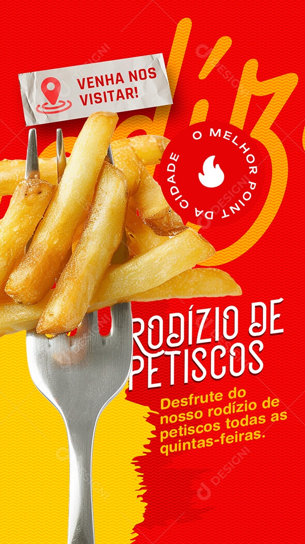 Story Barzinho Rodízio de Petiscos Desfrute do Nosso Rodízio Social Media PSD Editável