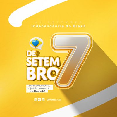 Dia da Independência do Brasil 07 de Setembro Social Media PSD Editável