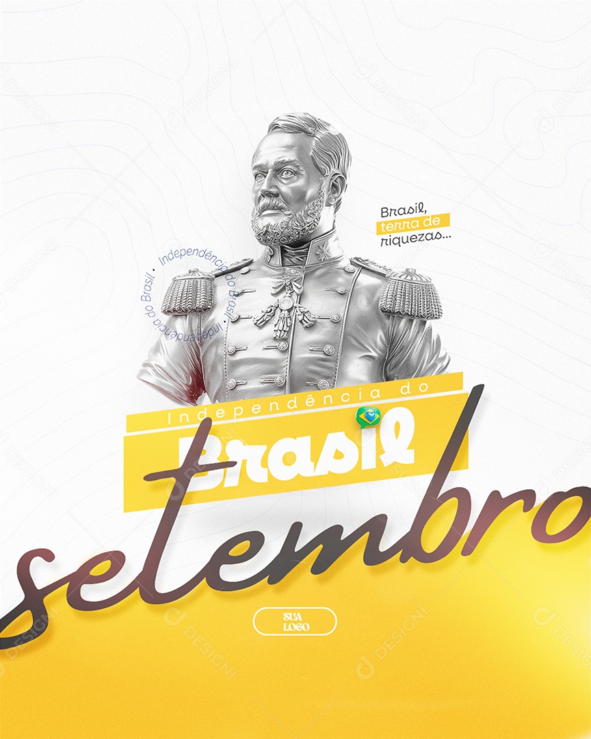 Flyer Dia da Independência do Brasil 07 de Setembro Social Media PSD Editável