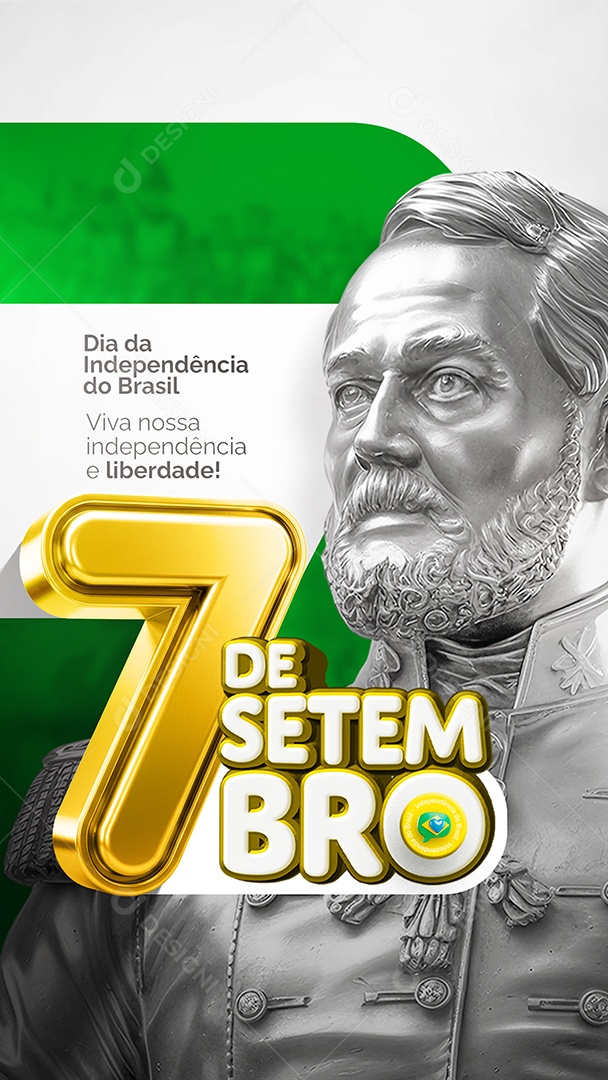 Story Dia da Independência do Brasil 07 de Setembro Social Media PSD Editável