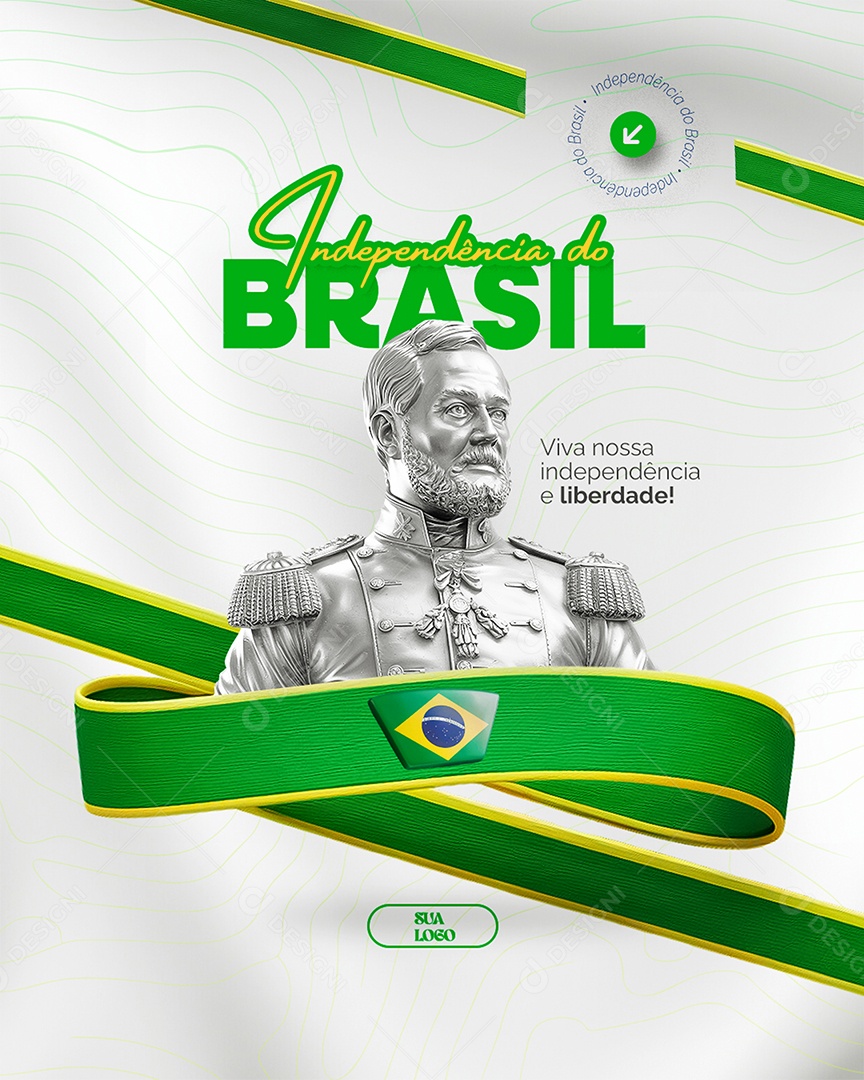 Flyer Dia da Independência do Brasil 07 de Setembro Social Media PSD Editável