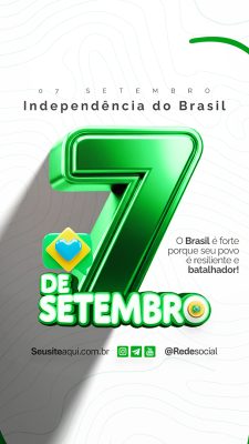 Story Dia da Independência do Brasil 07 de Setembro Social Media PSD Editável