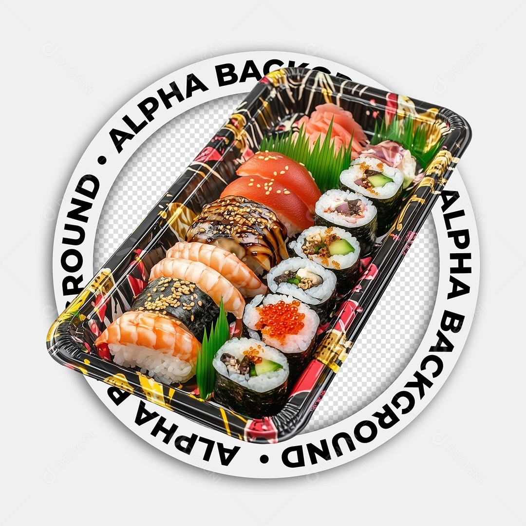 Elemento 3D Comida Japonesa Para Composição PSD