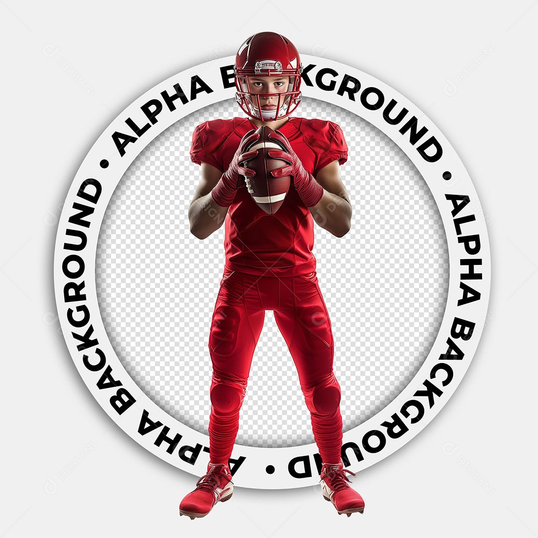 Personagem 3D Futebol Americano Para Composição PSD