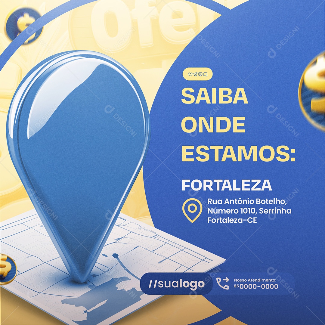 Ofertas da Semana Santa Supermercado Saiba Onde Estamos Social Media PSD Editável