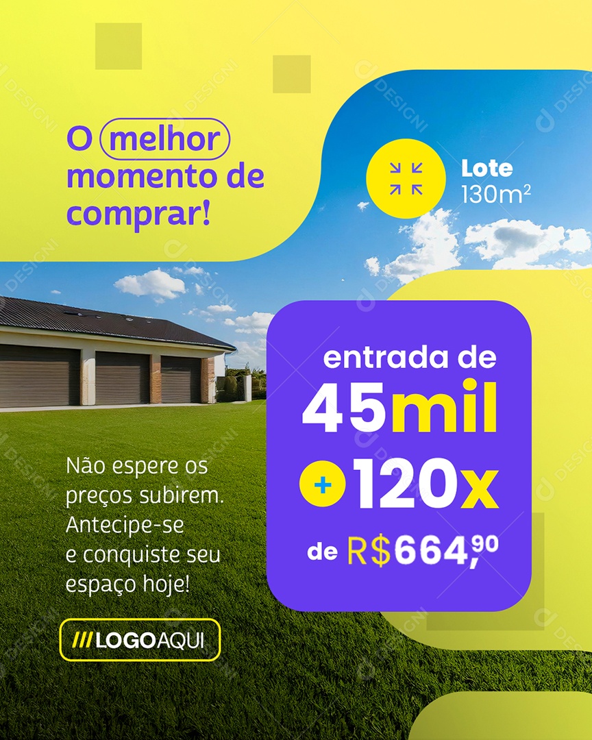 Loteamento O Melhor Momento de Comprar Social Media PSD Editável