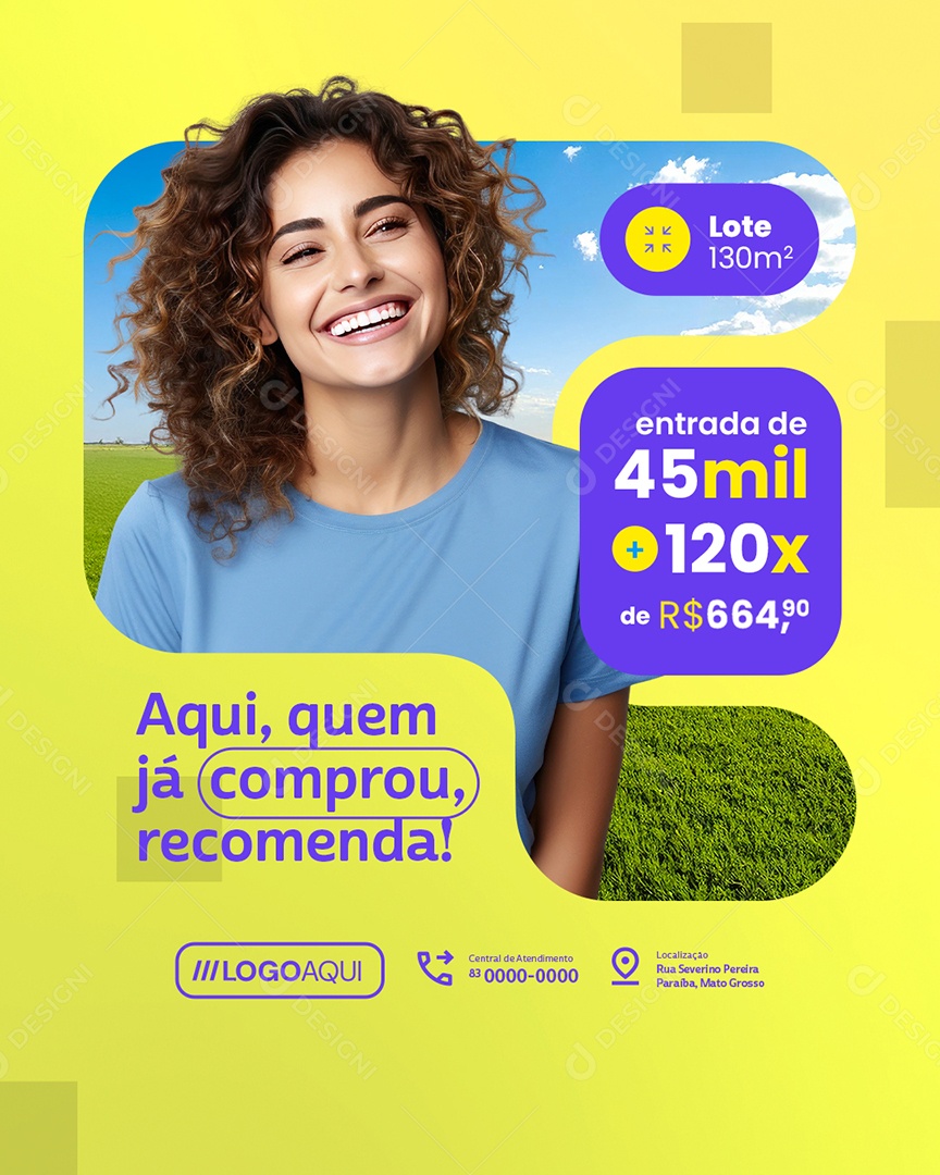 Loteamento Aqui Quem Já Comprou Recomenda Social Media PSD Editável