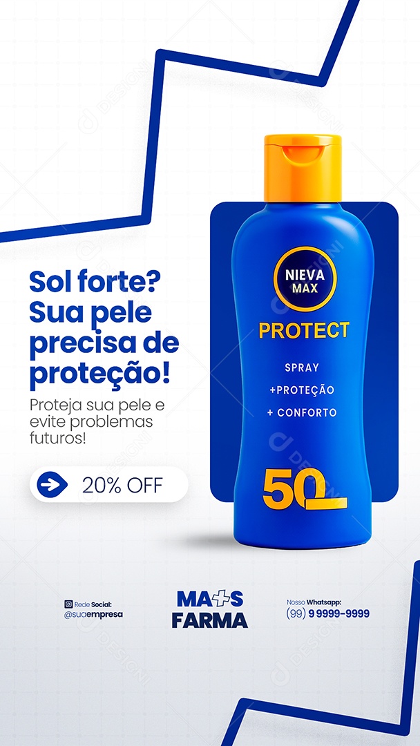 Story Farmácia Sua Pele Precisa de Proteção Você Social Media PSD Editável