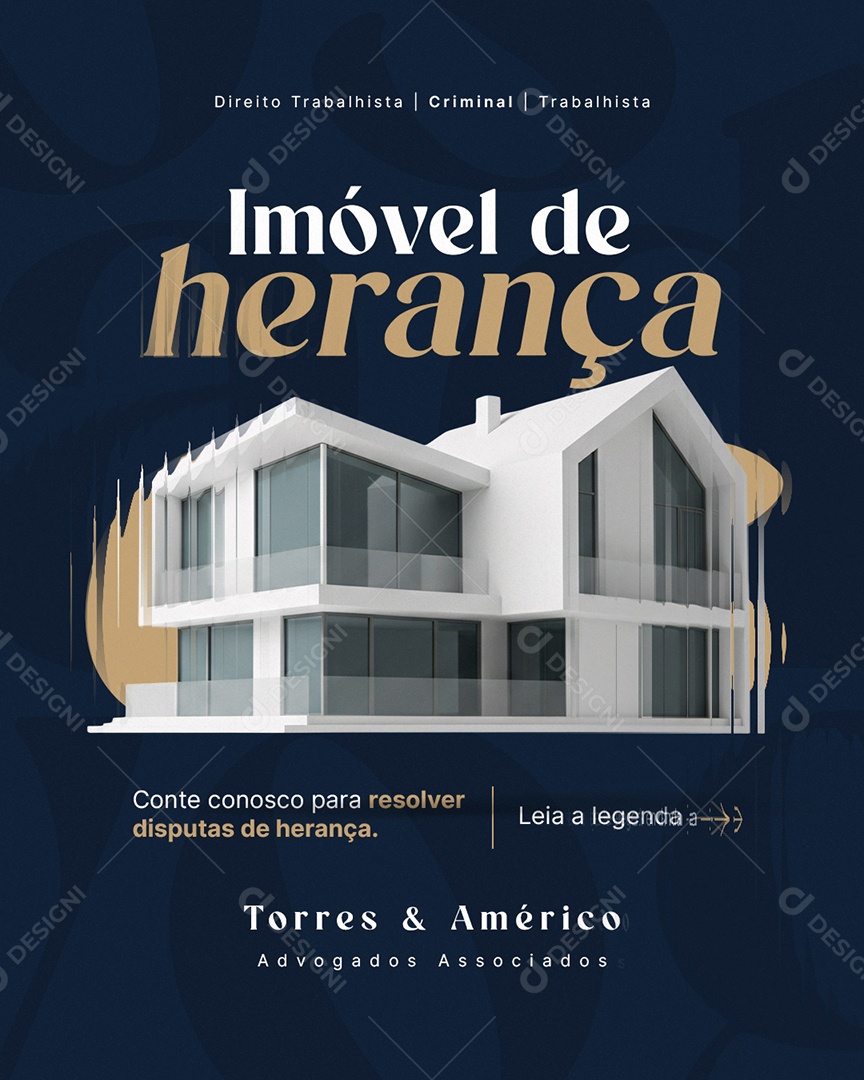 Advogado Imóvel de Herança Social Media PSD Editável