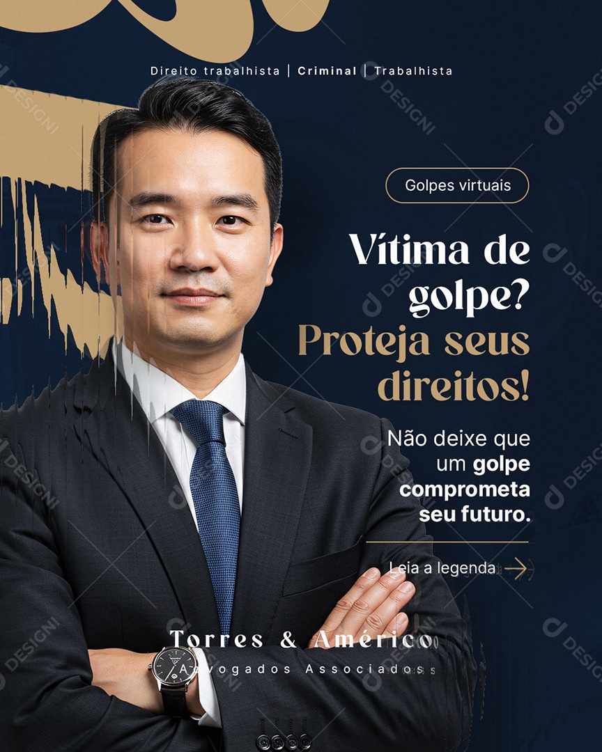 Advogado Vítima de Golpe Social Media PSD Editável