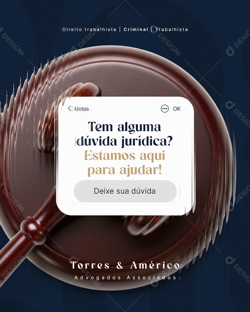 Advogado Tem Alguma Dúvida Jurídica Social Media PSD Editável