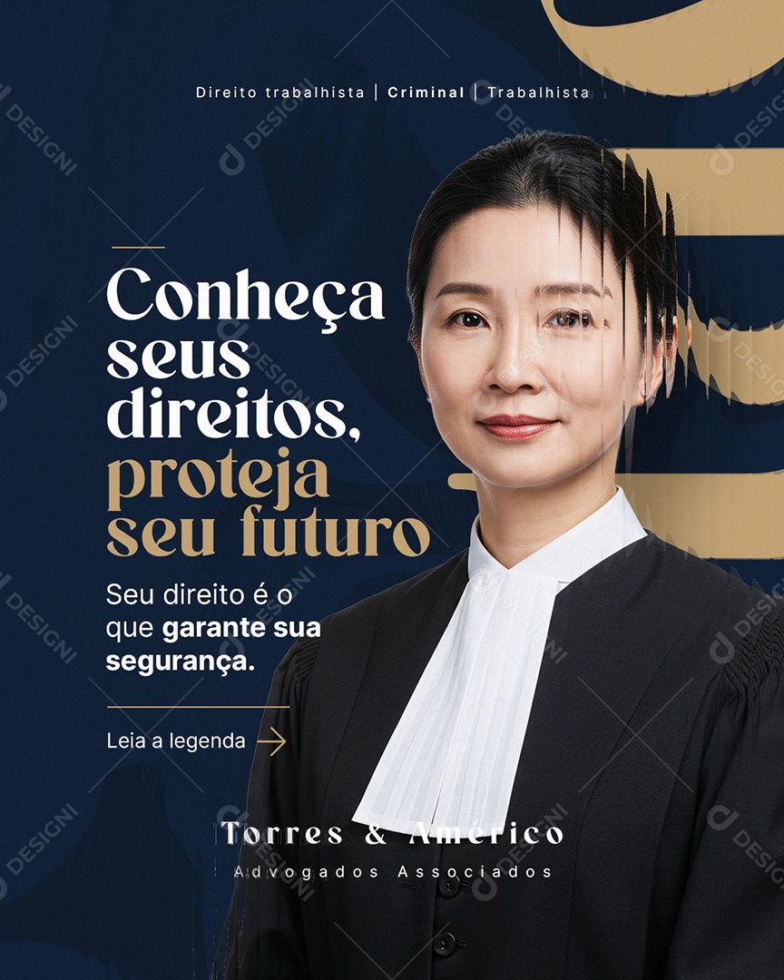 Advogado Conheça seus Direitos Proteja seu Futuro Social Media PSD Editável