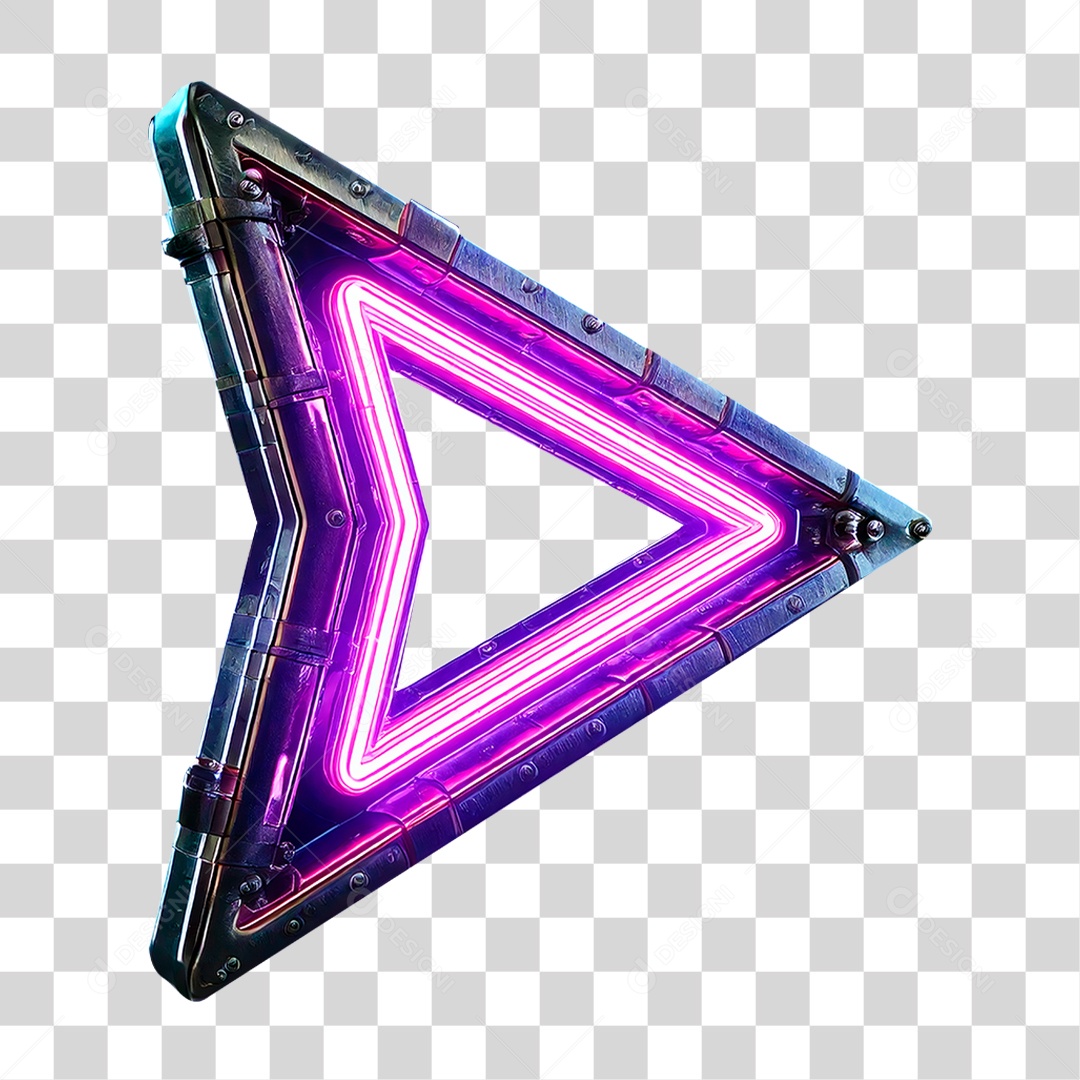Seta Neon PNG Transparente