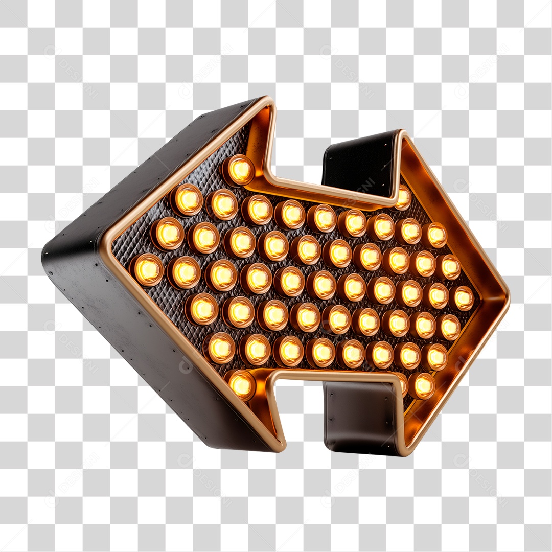 Seta Neon PNG Transparente