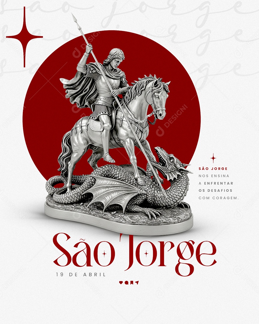 Dia De São Jorge 23 De Abril Social Media PSD Editável