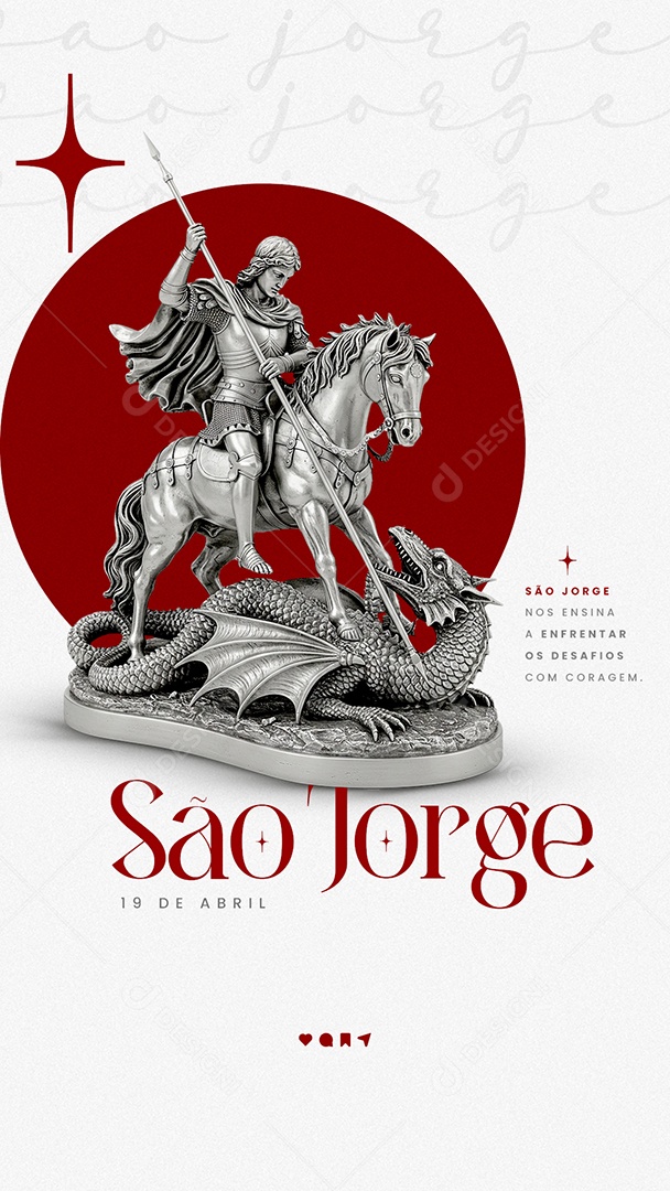 Story Dia De São Jorge 23 De Abril Social Media PSD Editável