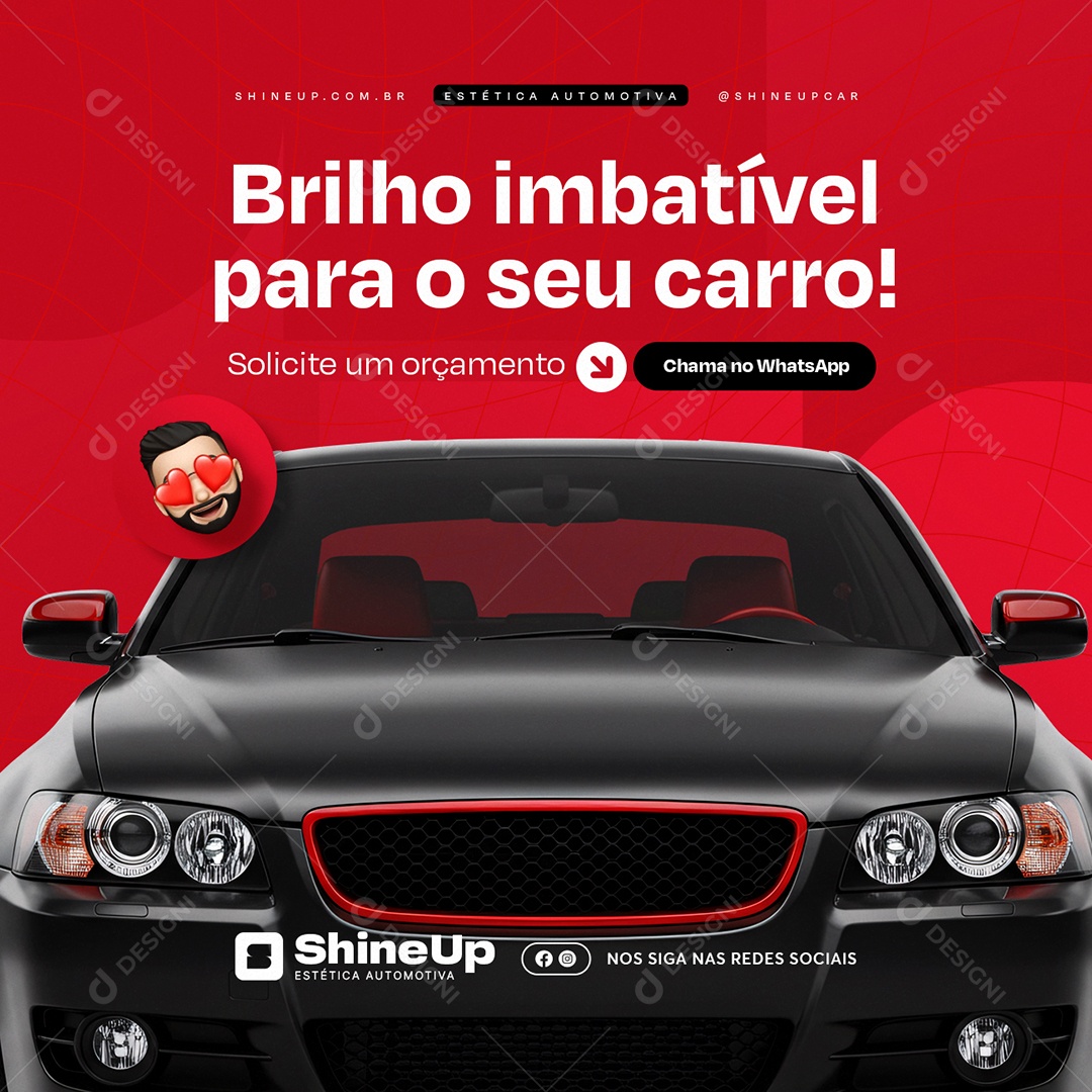 Estética Automotiva Brilho Imbatível Social Media PSD Editável