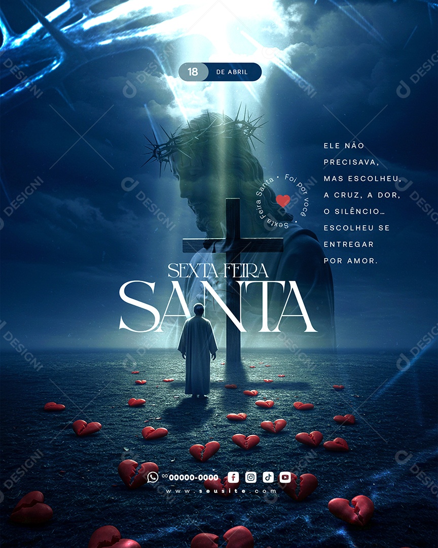 Sexta Feira Santa Social Media PSD Editável