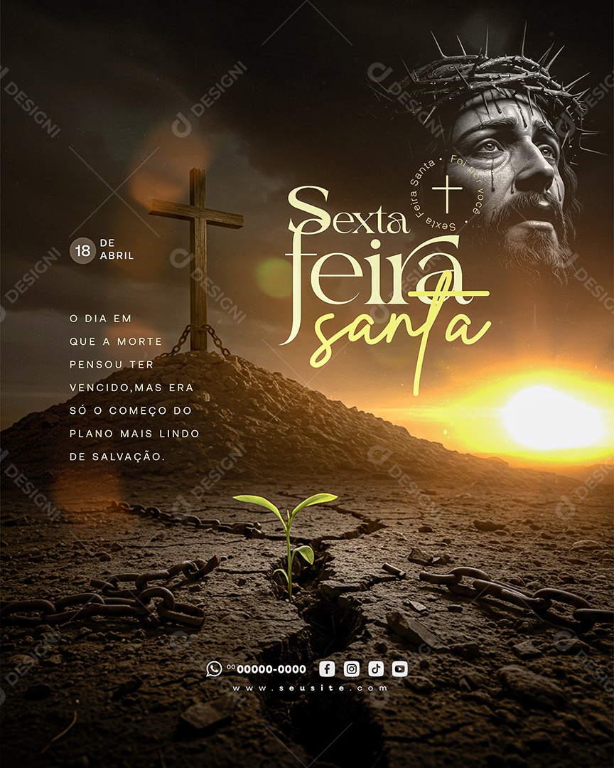 Sexta Feira Santa Social Media PSD Editável