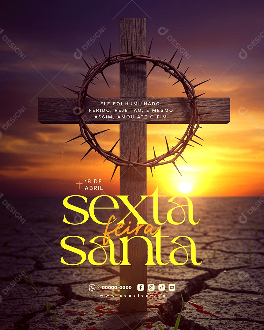 Sexta Feira Santa Social Media PSD Editável