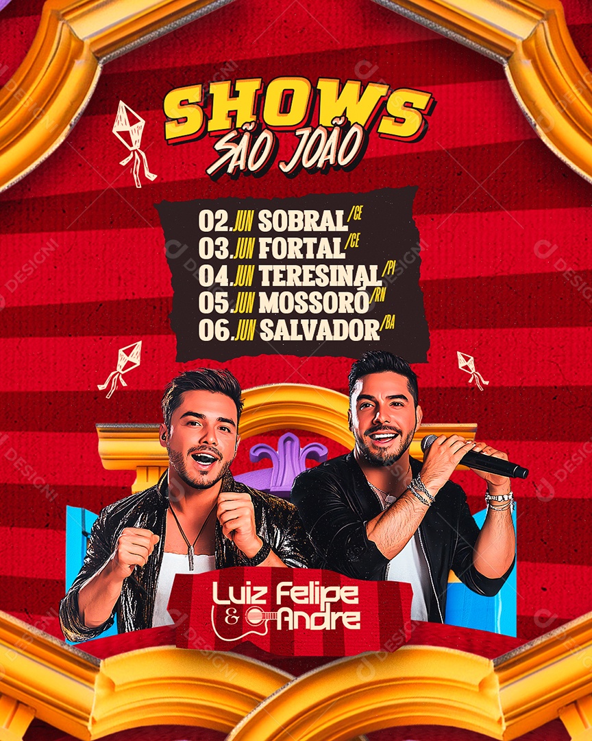 Flyer Shows São João Social Media PSD Editável