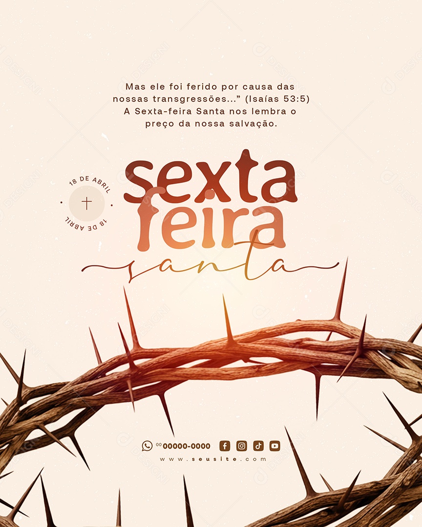 Sexta Feira Santa Social Media PSD Editável