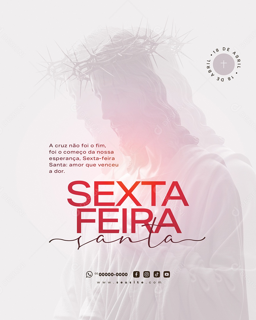 Sexta Feira Santa Social Media PSD Editável