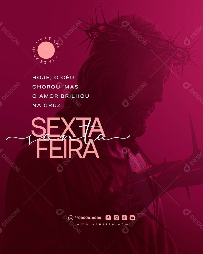 Sexta Feira Santa Social Media PSD Editável