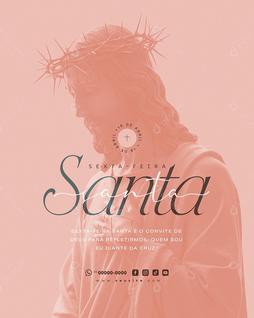 Sexta Feira Santa Social Media PSD Editável