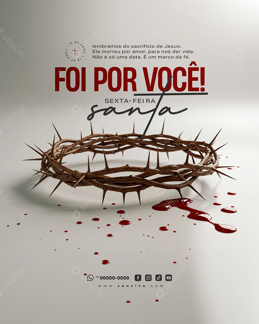Sexta Feira Santa Social Media PSD Editável