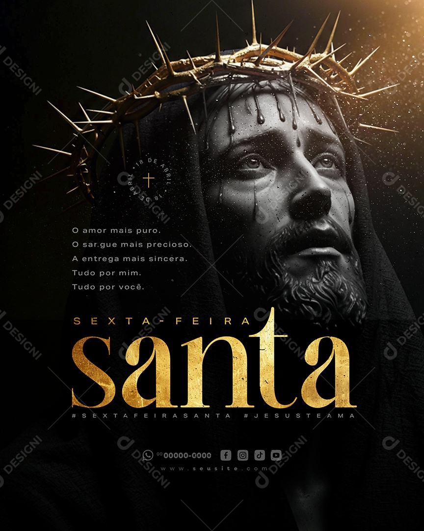 Sexta Feira Santa Social Media PSD Editável