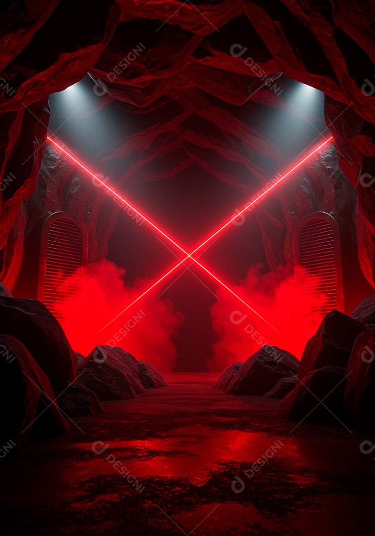 Cenário de Palco futurístico