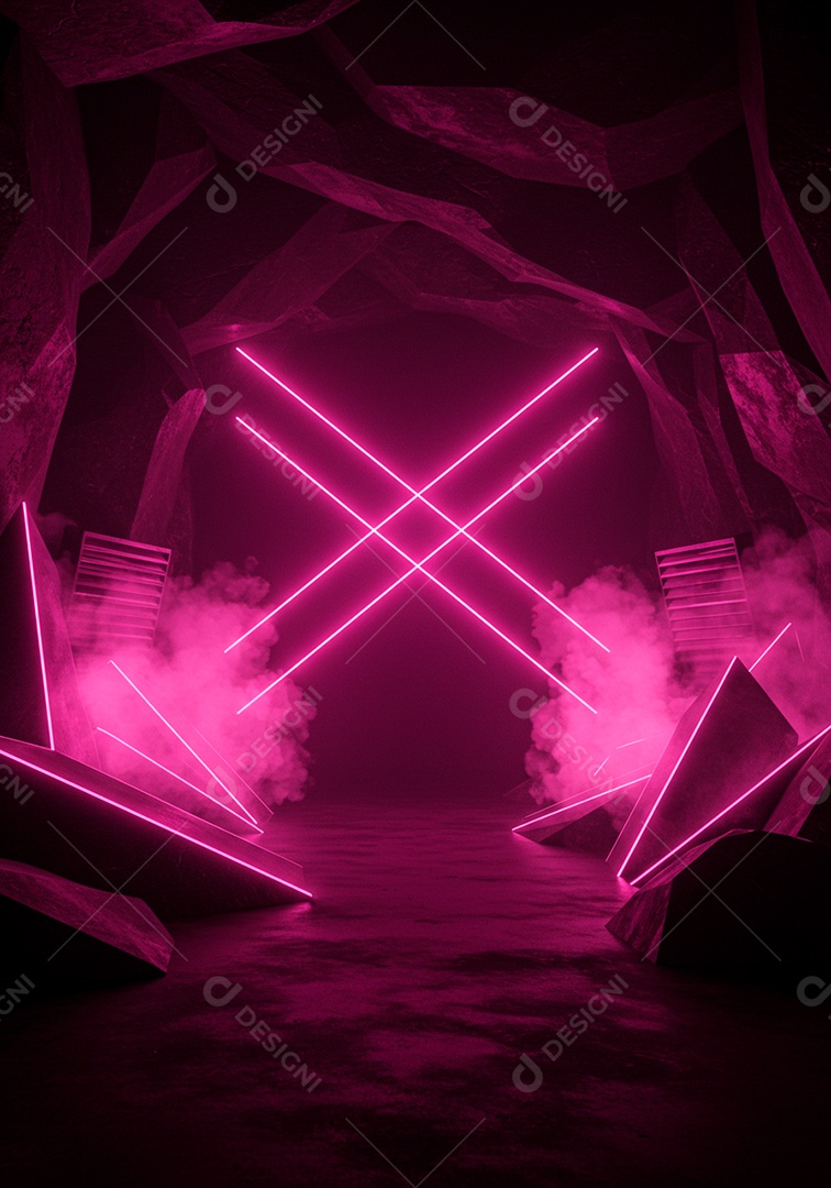 Cenário de Palco futurístico