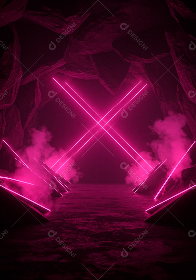 Cenário de Palco futurístico