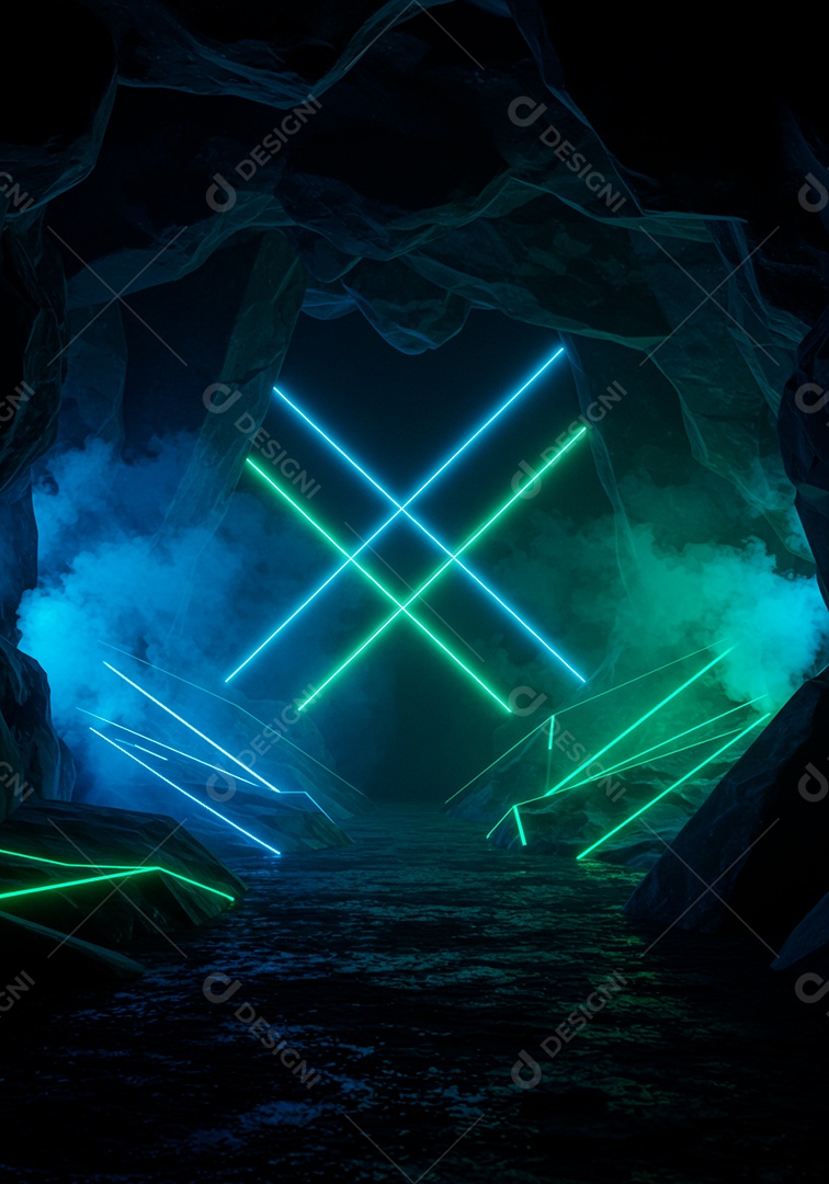 Cenário de Palco futurístico