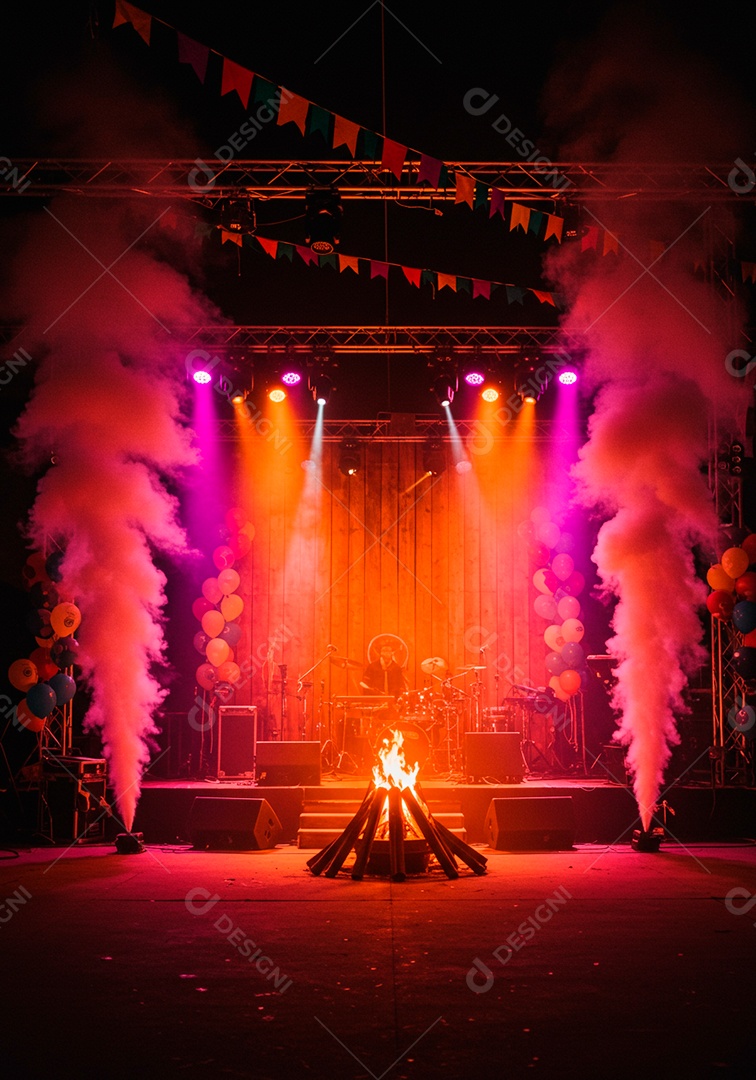 Cenário de Palco de festa junina