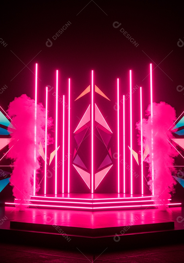 Cenário de Palco futurístico