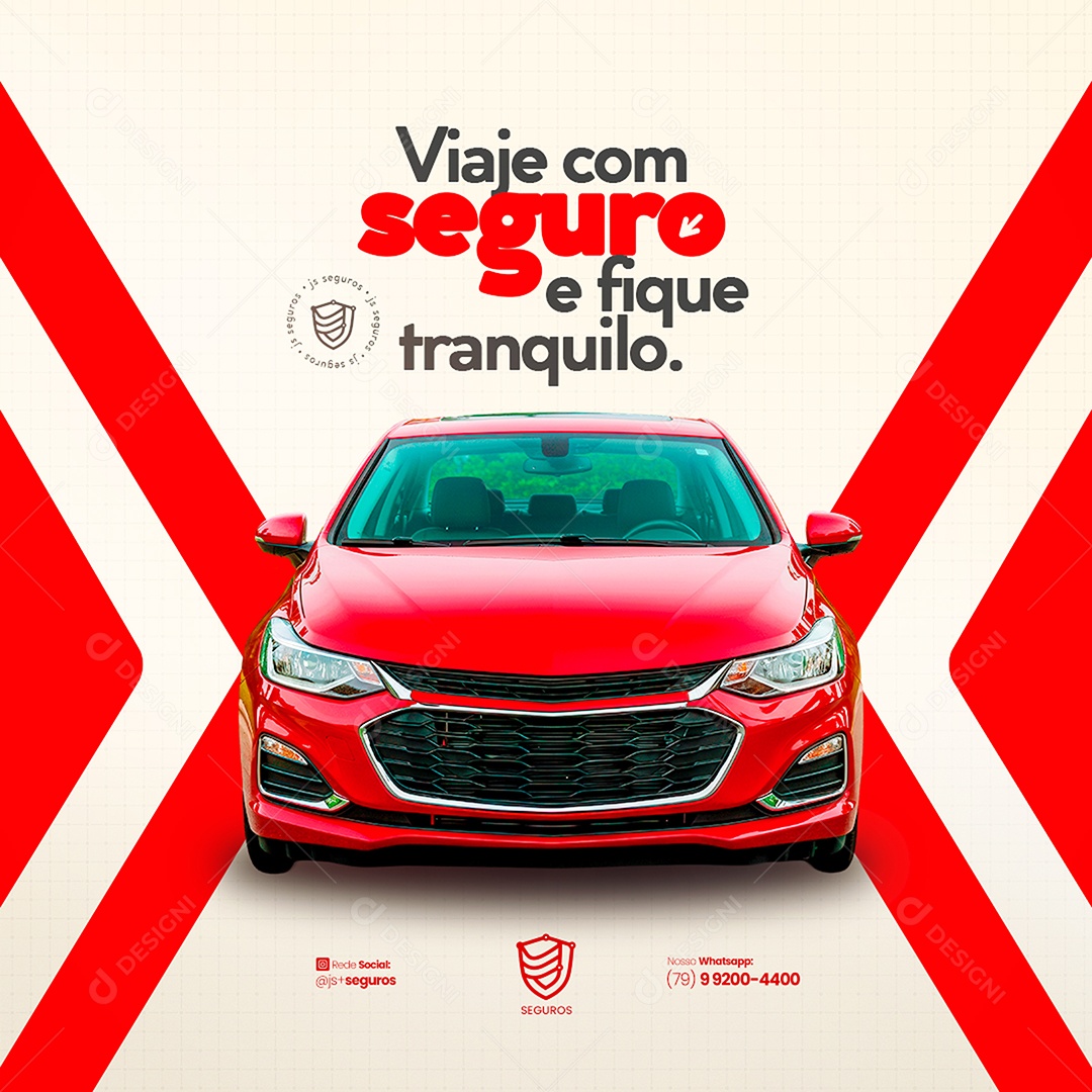 Feed Seguradora Viaje Com Seguro Social Media PSD Editável