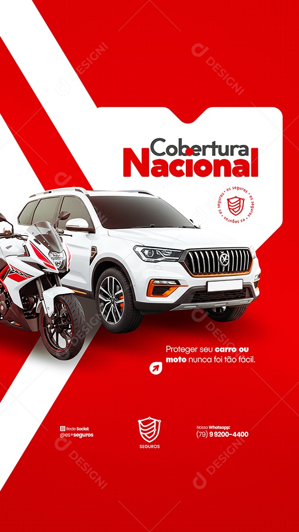 Story Seguradora Cobertura Nacional Social Media PSD Editável