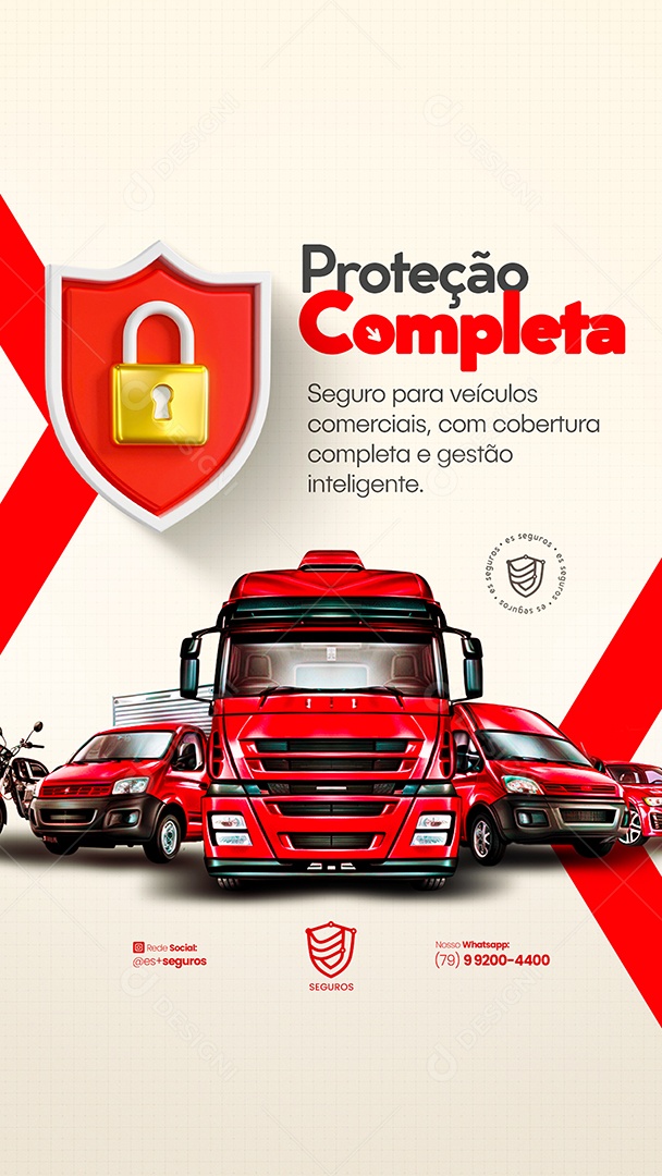 Story Seguradora Proteção Completa Social Media PSD Editável