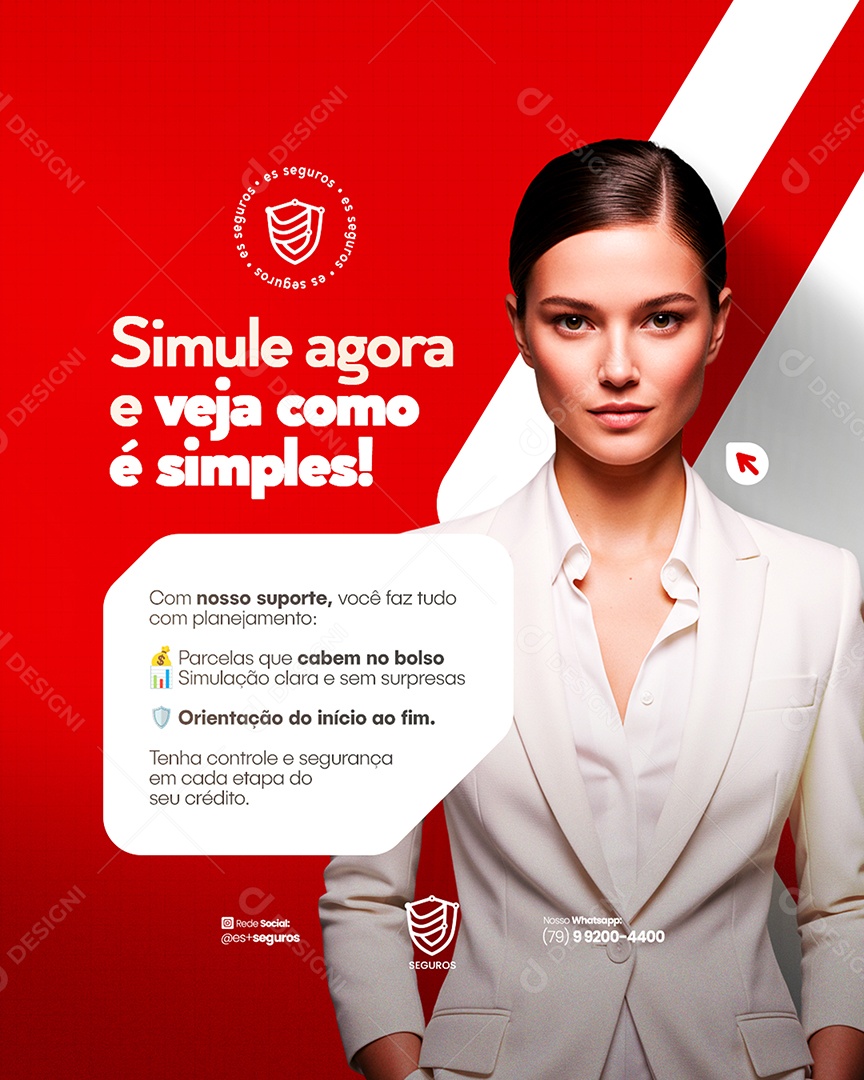 Flyer Empréstimo Simule Agora e Veja Como é Simples Social Media PSD Editável