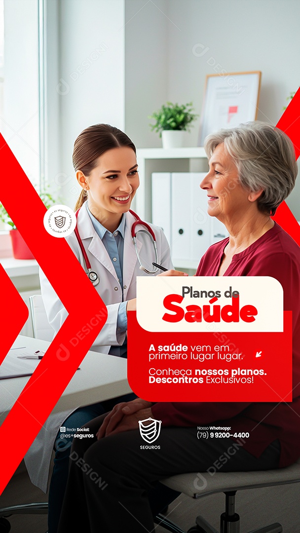 Story Seguradora Planos de Saúde Social Media PSD Editável