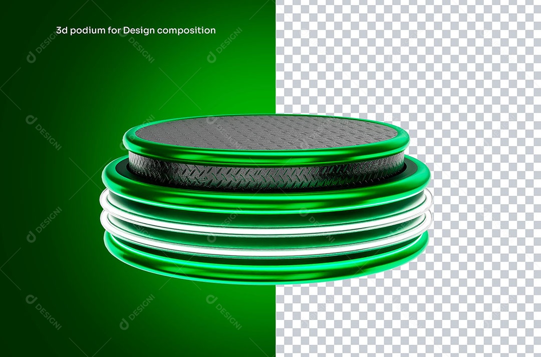 Selo 3D Podium Para Composição PSD