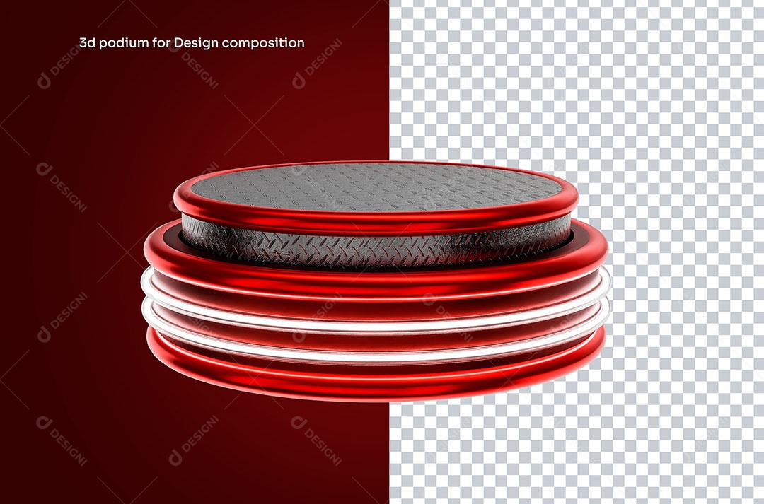 Selo 3D Podium Para Composição PSD
