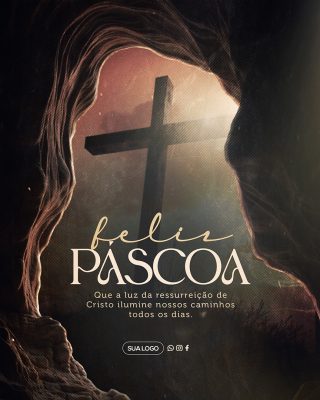 Feliz Páscoa 20 de Abril Social Media PSD Editável
