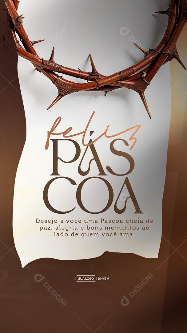 Story Feliz Páscoa 20 de Abril Social Media PSD Editável