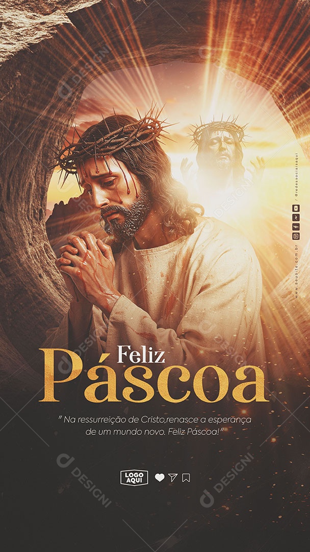 Story Feliz Páscoa 20 de Abril Social Media PSD Editável