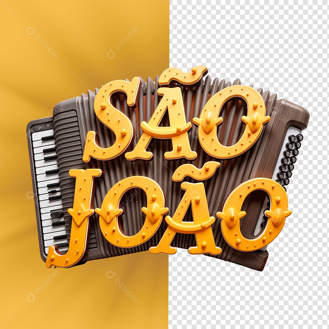 Selo 3D São João Para Composição PSD