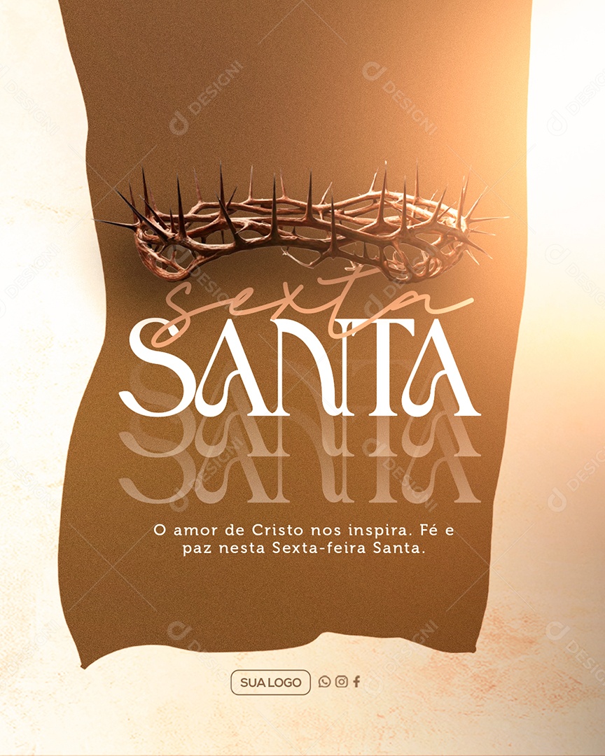 Sexta Feira Santa 18 de Abril Social Media PSD Editável