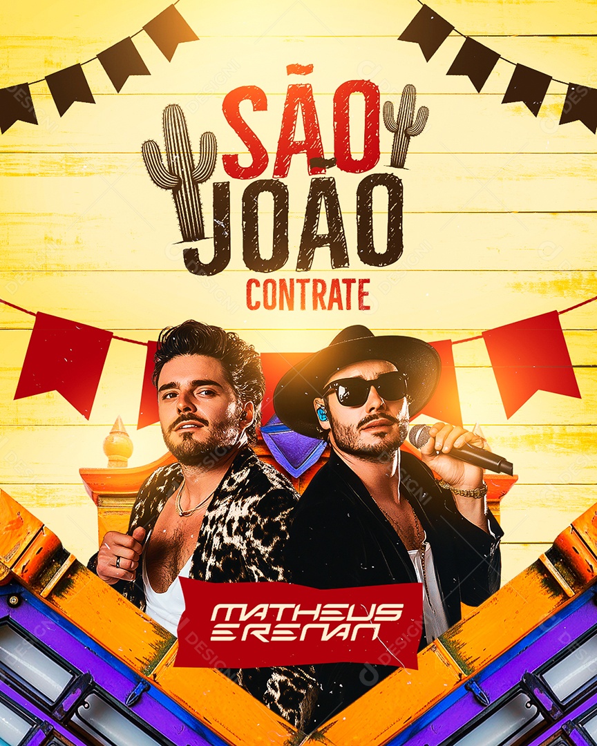 Flyer São João Contrate Social Media PSD Editável